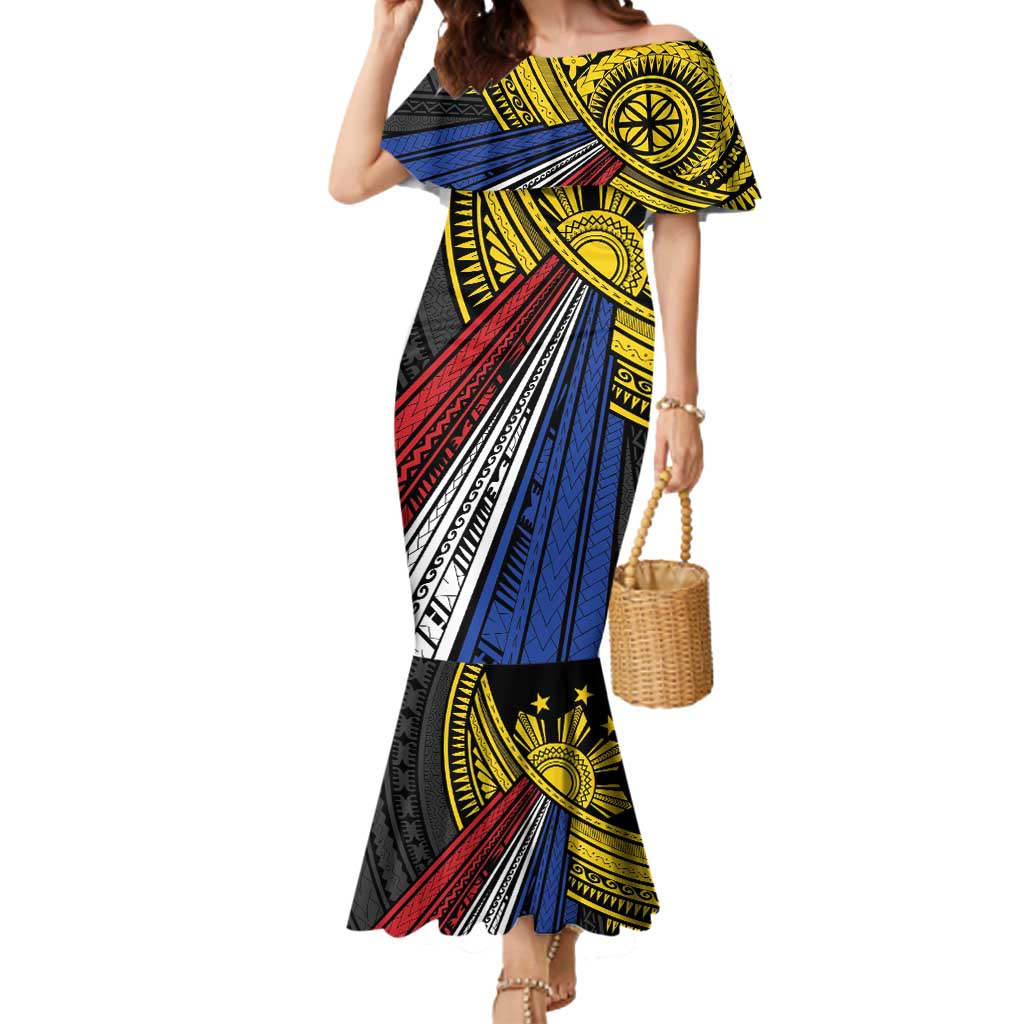 Philippines Sun Mermaid Dress Pasifika Tribal Style
