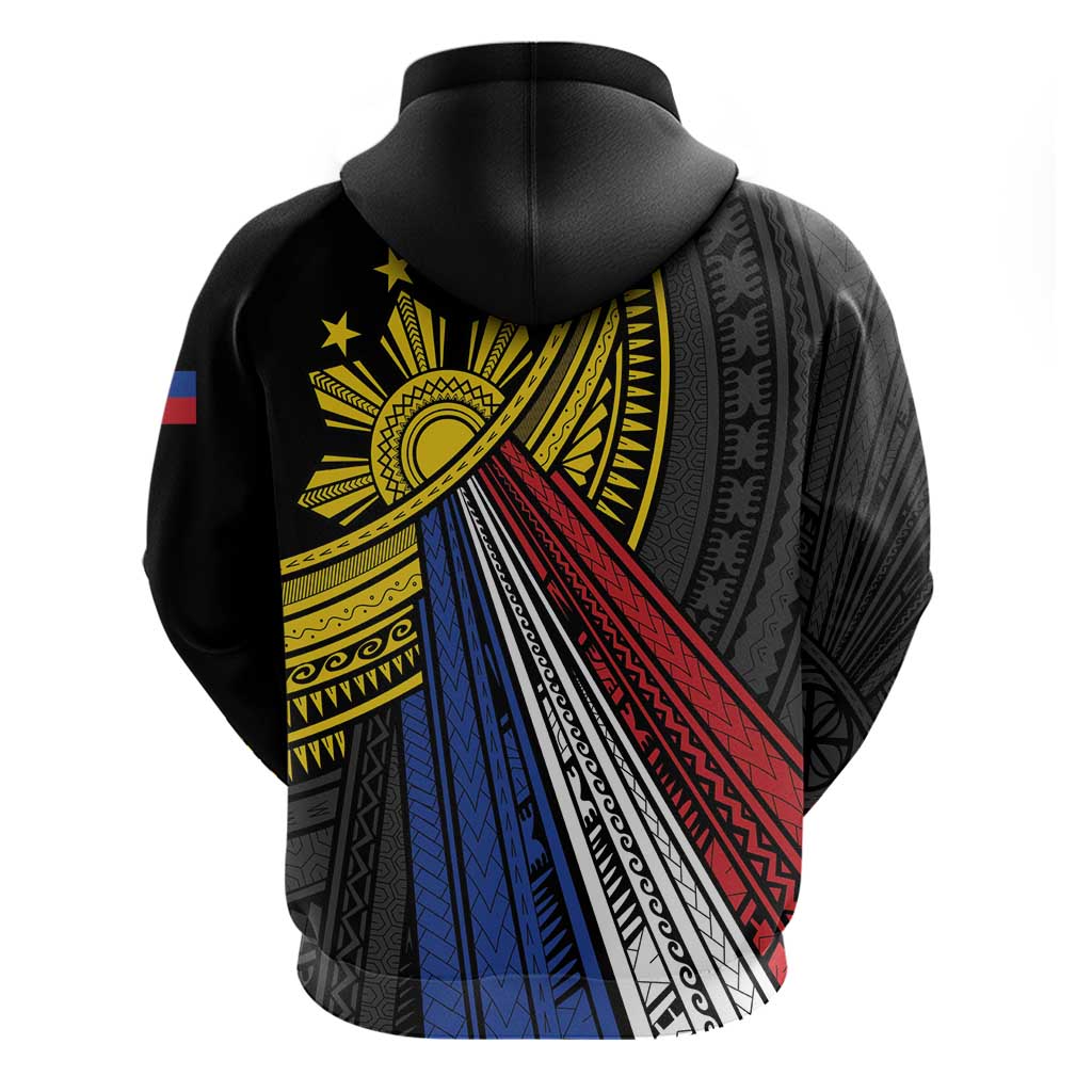 Philippines Sun Zip Hoodie Pasifika Tribal Style LT7 - Polynesian Pride