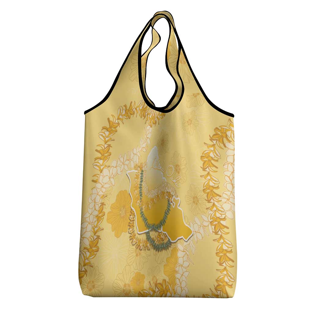 Hawaii Oahu Island Flowers Lei Grocery Bag Yellow Ilima Mix Plumeria LT7 - Polynesian Pride