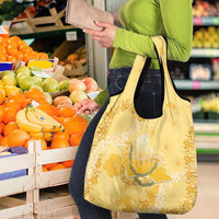Hawaii Oahu Island Flowers Lei Grocery Bag Yellow Ilima Mix Plumeria LT7 - Polynesian Pride