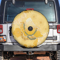 Hawaii Oahu Island Flowers Lei Spare Tire Cover Yellow Ilima Mix Plumeria