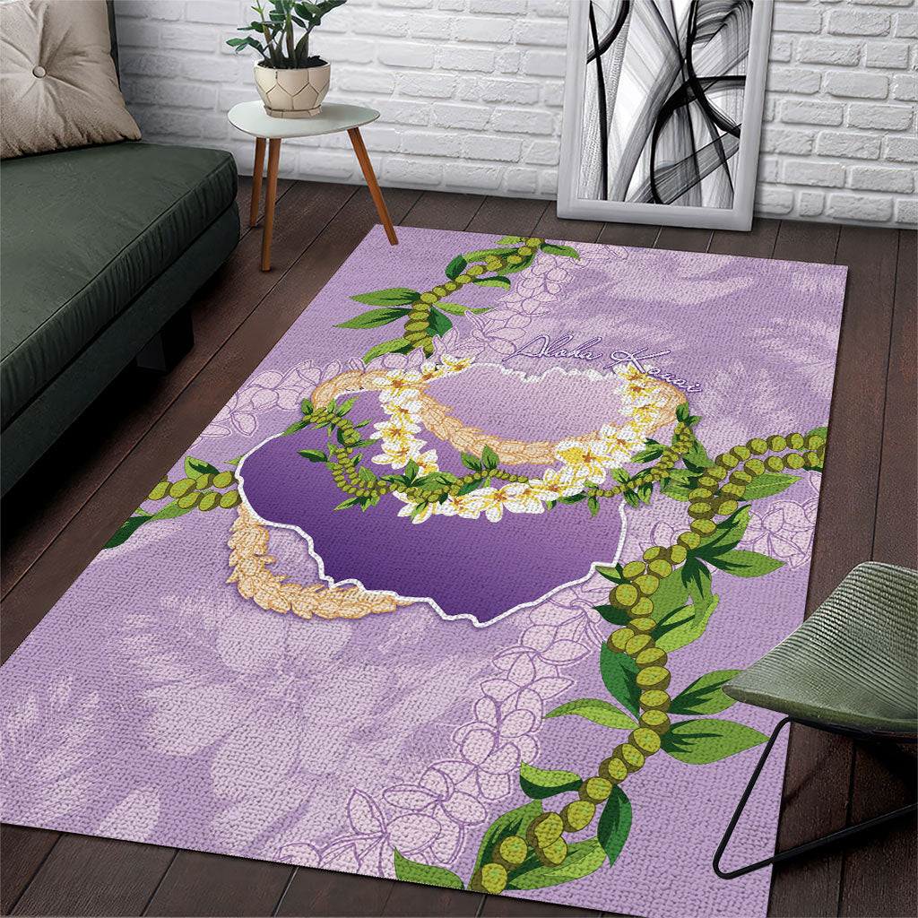 Hawaii Kauai Island Flowers Lei Area Rug Mokihana Lei