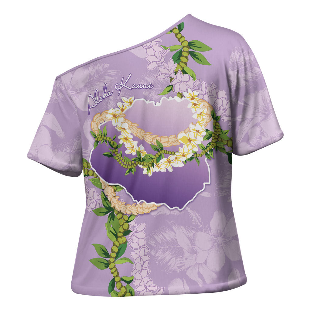Hawaii Kauai Island Flowers Lei Cross Shoulder Shirt Mokihana Lei LT7 - Polynesian Pride