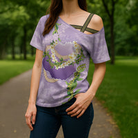 Hawaii Kauai Island Flowers Lei Cross Shoulder Shirt Mokihana Lei LT7 - Polynesian Pride