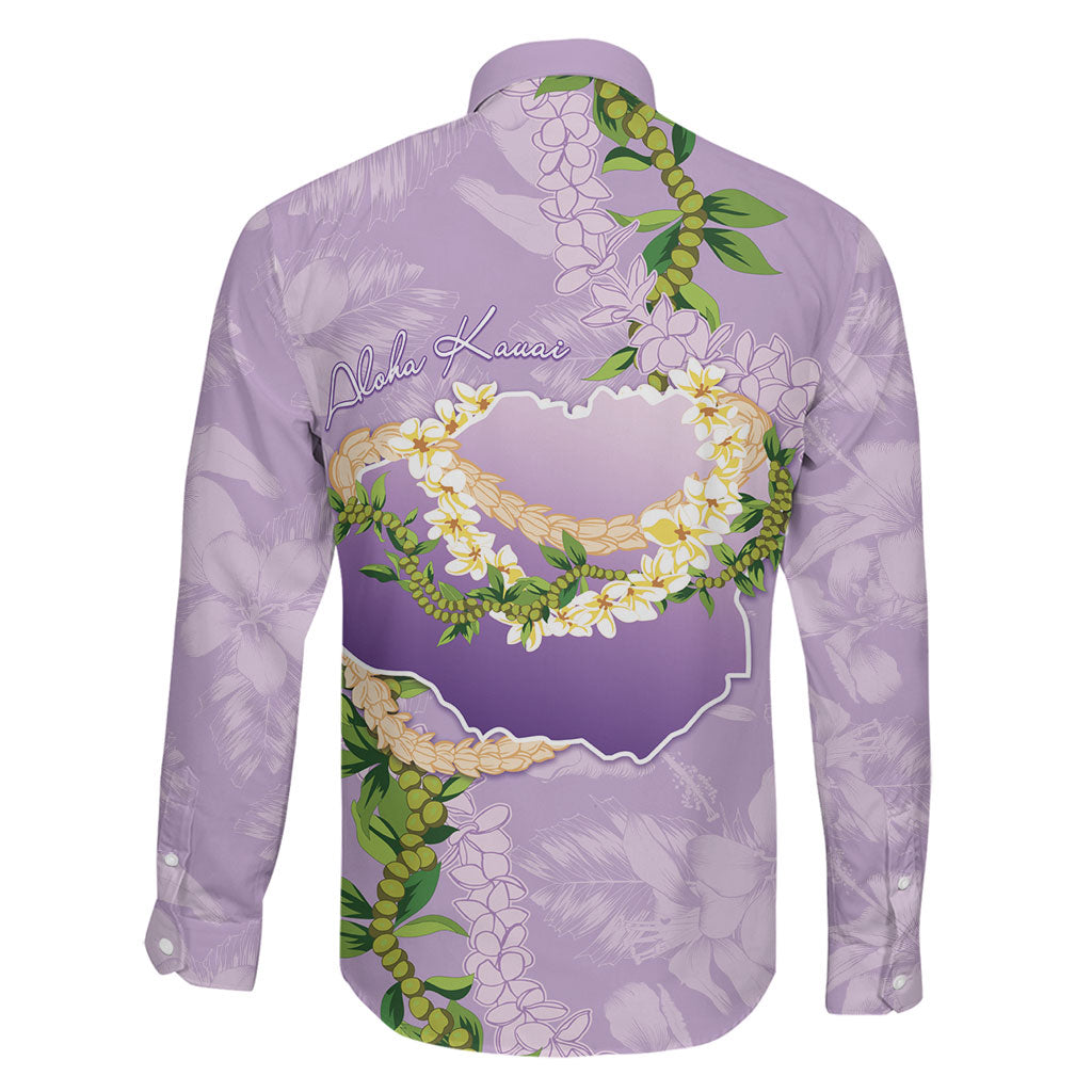 Hawaii Kauai Island Flowers Lei Family Matching Off The Shoulder Long Sleeve Dress and Hawaiian Shirt Mokihana Lei