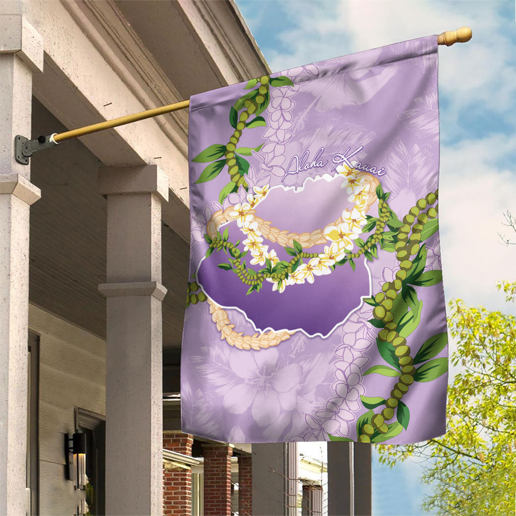Hawaii Kauai Island Flowers Lei Garden Flag Mokihana Lei LT7 House Flag Lavender - Polynesian Pride