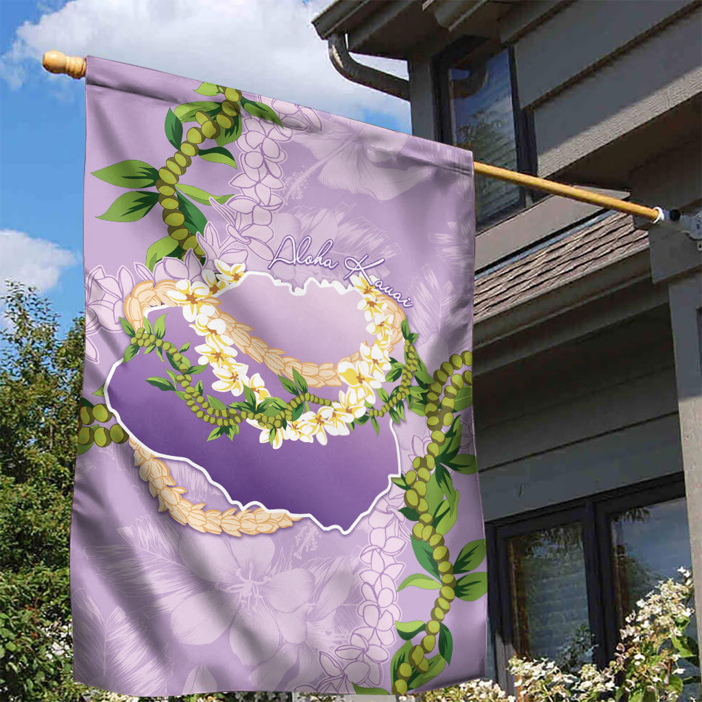 Hawaii Kauai Island Flowers Lei Garden Flag Mokihana Lei