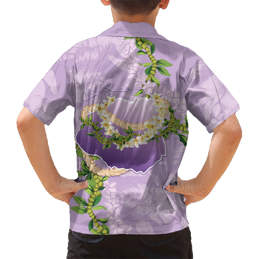 Hawaii Kauai Island Flowers Lei Kid Hawaiian Shirt Mokihana Lei LT7 - Polynesian Pride