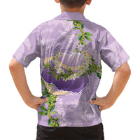 Hawaii Kauai Island Flowers Lei Kid Hawaiian Shirt Mokihana Lei LT7 - Polynesian Pride
