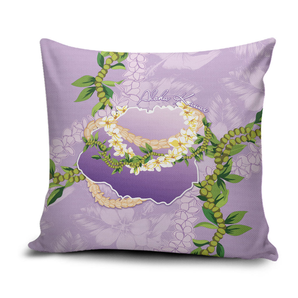 Hawaii Kauai Island Flowers Lei Pillow Cover Mokihana Lei LT7 Lavender - Polynesian Pride