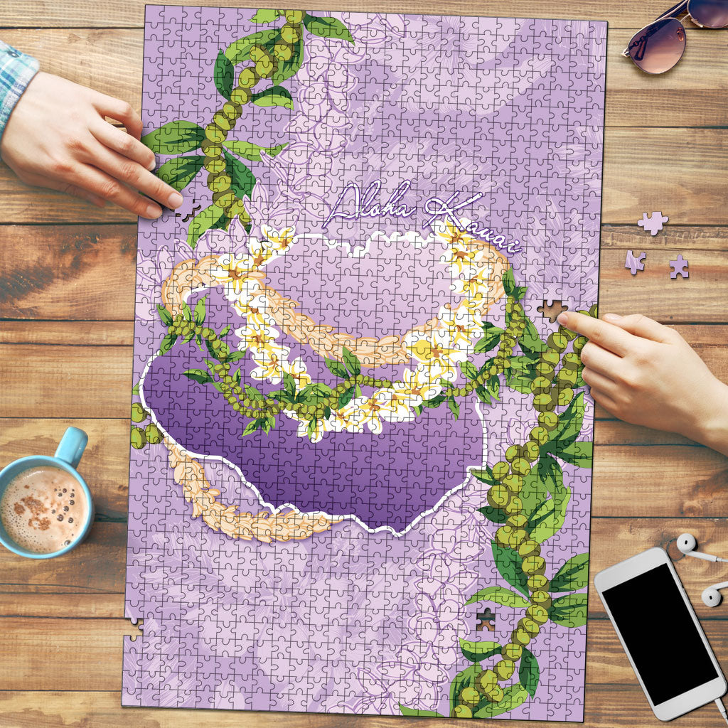 Hawaii Kauai Island Flowers Lei Puzzle Mokihana Lei LT7 Lavender - Polynesian Pride