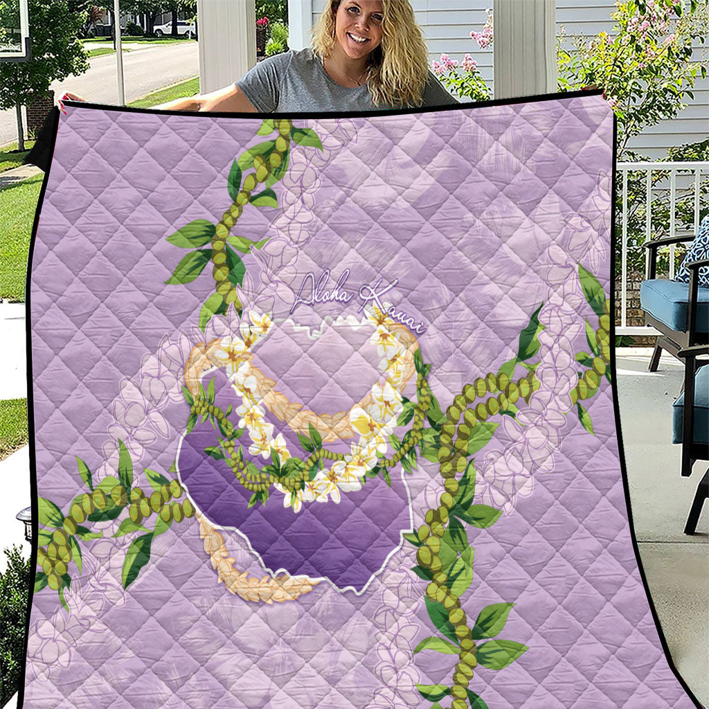 Hawaii Kauai Island Flowers Lei Quilt Mokihana Lei LT7 Lavender - Polynesian Pride