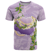 Hawaii Kauai Island Flowers Lei T Shirt Mokihana Lei LT7 Lavender - Polynesian Pride