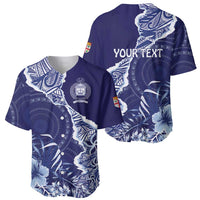 Fiji Queen Victoria School Personalised Baseball Jersey Masi Tapa Torn Style LT7 - Polynesian Pride