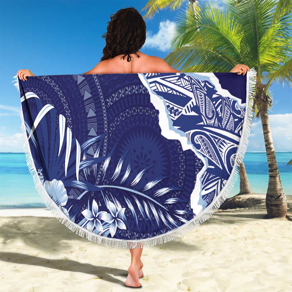 Fiji Queen Victoria School Personalised Beach Blanket Masi Tapa Torn Style