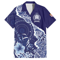 Fiji Queen Victoria School Personalised Family Matching Short Sleeve Bodycon Dress and Hawaiian Shirt Masi Tapa Torn Style