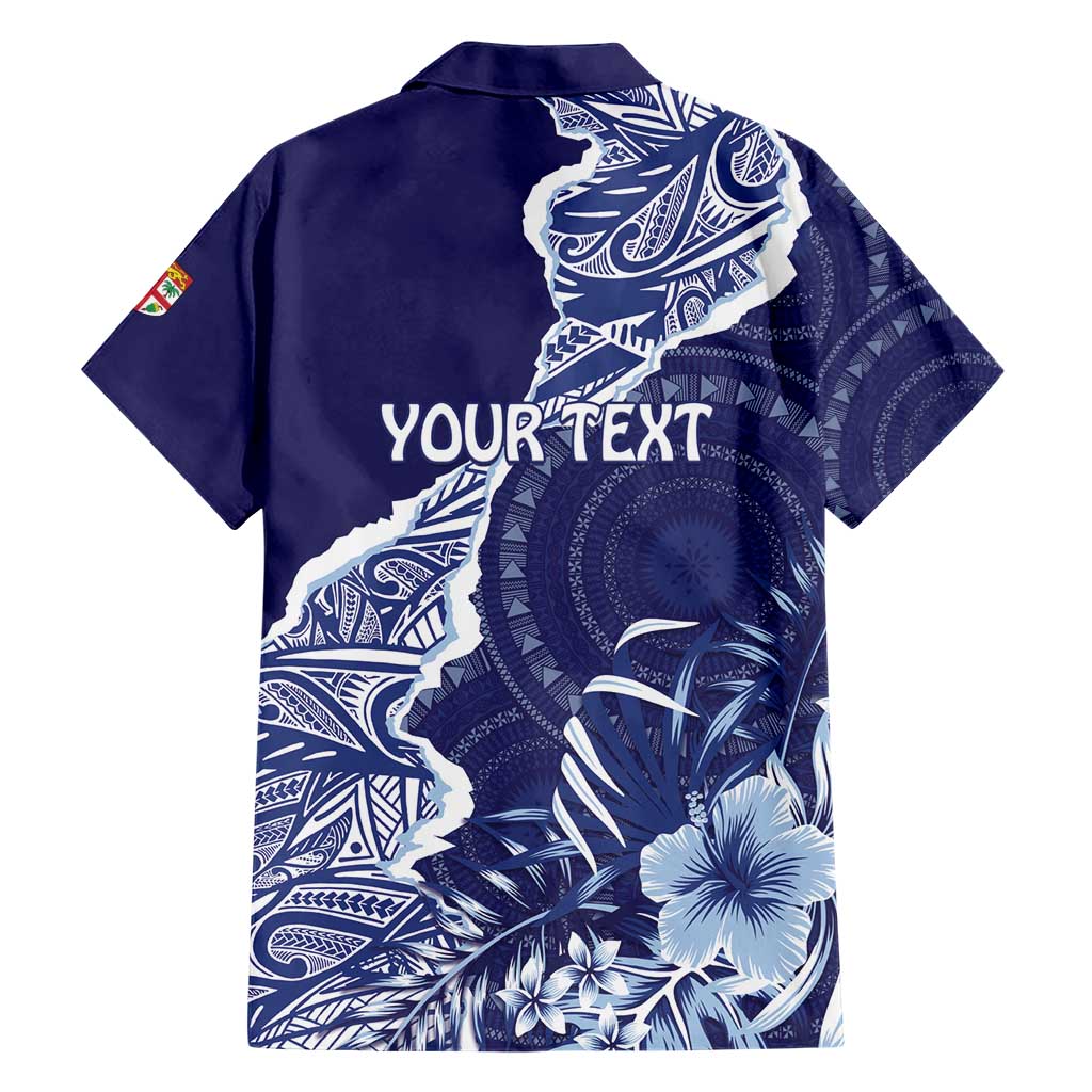 Fiji Queen Victoria School Personalised Family Matching Short Sleeve Bodycon Dress and Hawaiian Shirt Masi Tapa Torn Style
