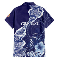 Fiji Queen Victoria School Personalised Family Matching Short Sleeve Bodycon Dress and Hawaiian Shirt Masi Tapa Torn Style