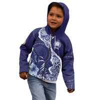 Fiji Queen Victoria School Personalised Kid Hoodie Masi Tapa Torn Style
