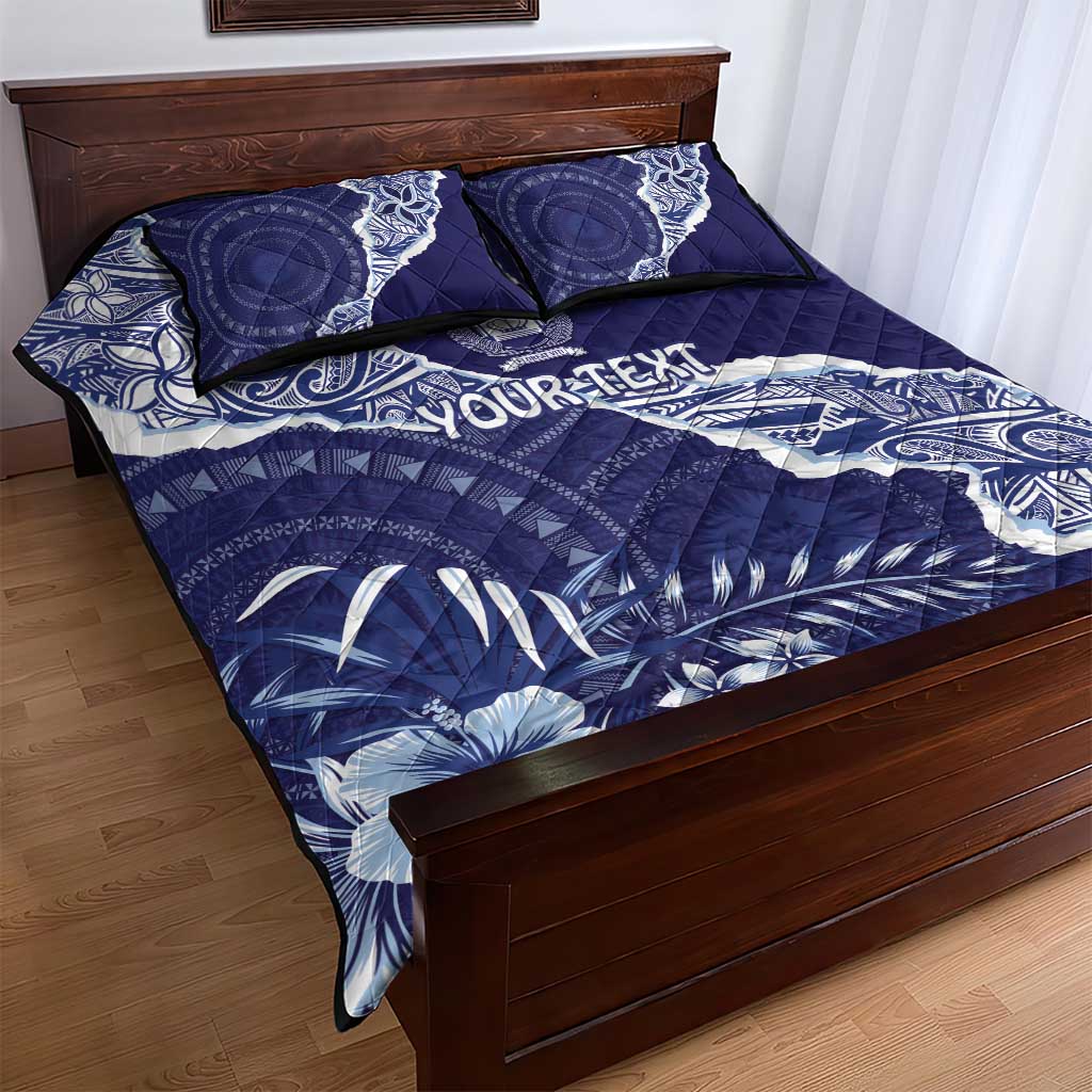 Fiji Queen Victoria School Personalised Quilt Bed Set Masi Tapa Torn Style