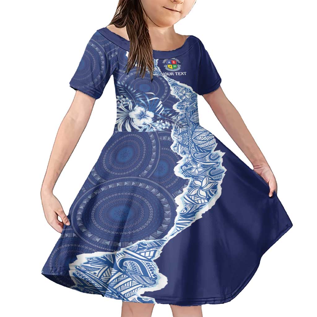 Fiji Lelean Memorial School Personalised Family Matching Long Sleeve Bodycon Dress and Hawaiian Shirt Korodredre Davuilevu Masi Mix Style