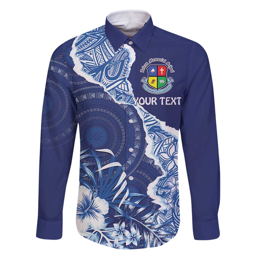 Fiji Lelean Memorial School Personalised Family Matching Long Sleeve Bodycon Dress and Hawaiian Shirt Korodredre Davuilevu Masi Mix Style