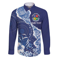 Fiji Lelean Memorial School Personalised Family Matching Long Sleeve Bodycon Dress and Hawaiian Shirt Korodredre Davuilevu Masi Mix Style