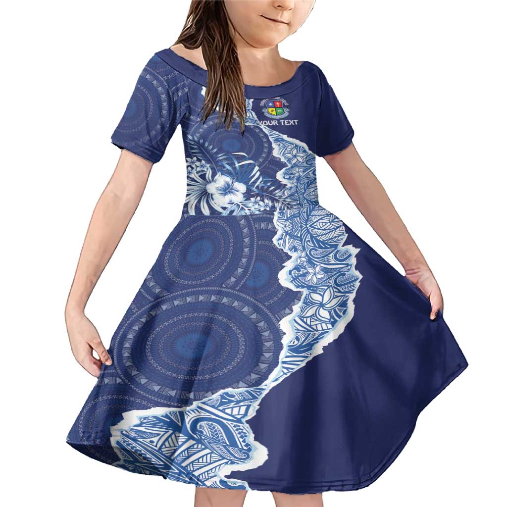 Fiji Lelean Memorial School Personalised Family Matching Mermaid Dress and Hawaiian Shirt Korodredre Davuilevu Masi Mix Style