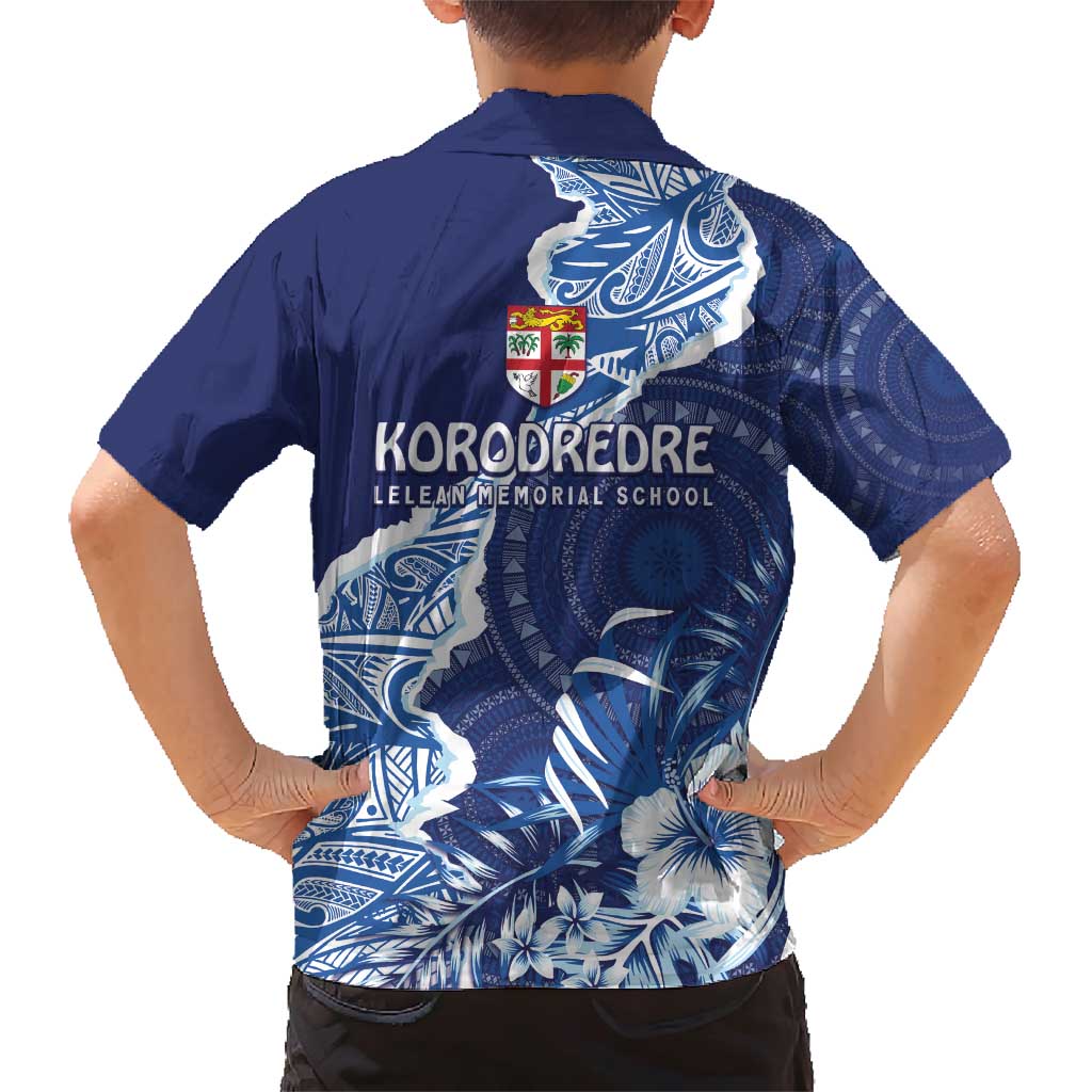 Fiji Lelean Memorial School Personalised Family Matching Short Sleeve Bodycon Dress and Hawaiian Shirt Korodredre Davuilevu Masi Mix Style