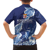 Fiji Lelean Memorial School Personalised Family Matching Short Sleeve Bodycon Dress and Hawaiian Shirt Korodredre Davuilevu Masi Mix Style