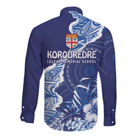 Fiji Lelean Memorial School Personalised Long Sleeve Button Shirt Korodredre Davuilevu Masi Mix Style