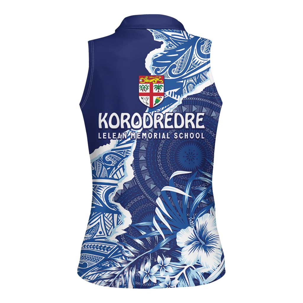 Fiji Lelean Memorial School Personalised Women Sleeveless Polo Shirt Korodredre Davuilevu Masi Mix Style
