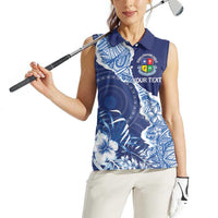 Fiji Lelean Memorial School Personalised Women Sleeveless Polo Shirt Korodredre Davuilevu Masi Mix Style