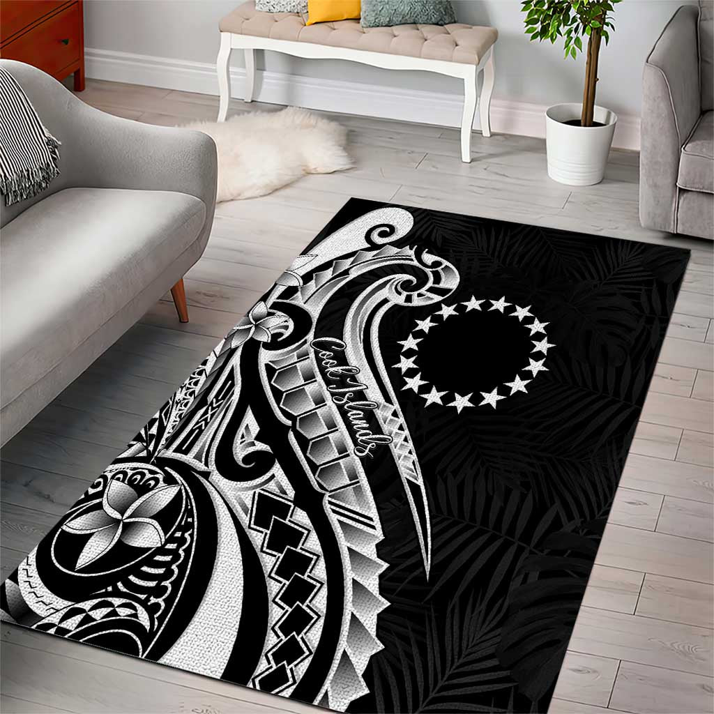 Kia Orana Cook Islands Area Rug Kerekere Plumeria Tropical Waves - Polynesian Pride