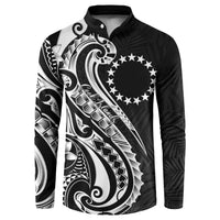 Kia Orana Cook Islands Button Sweatshirt Kerekere Plumeria Tropical Waves - Polynesian Pride