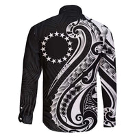 Kia Orana Cook Islands Family Matching Off Shoulder Maxi Dress and Hawaiian Shirt Kerekere Plumeria Tropical Waves - Polynesian Pride