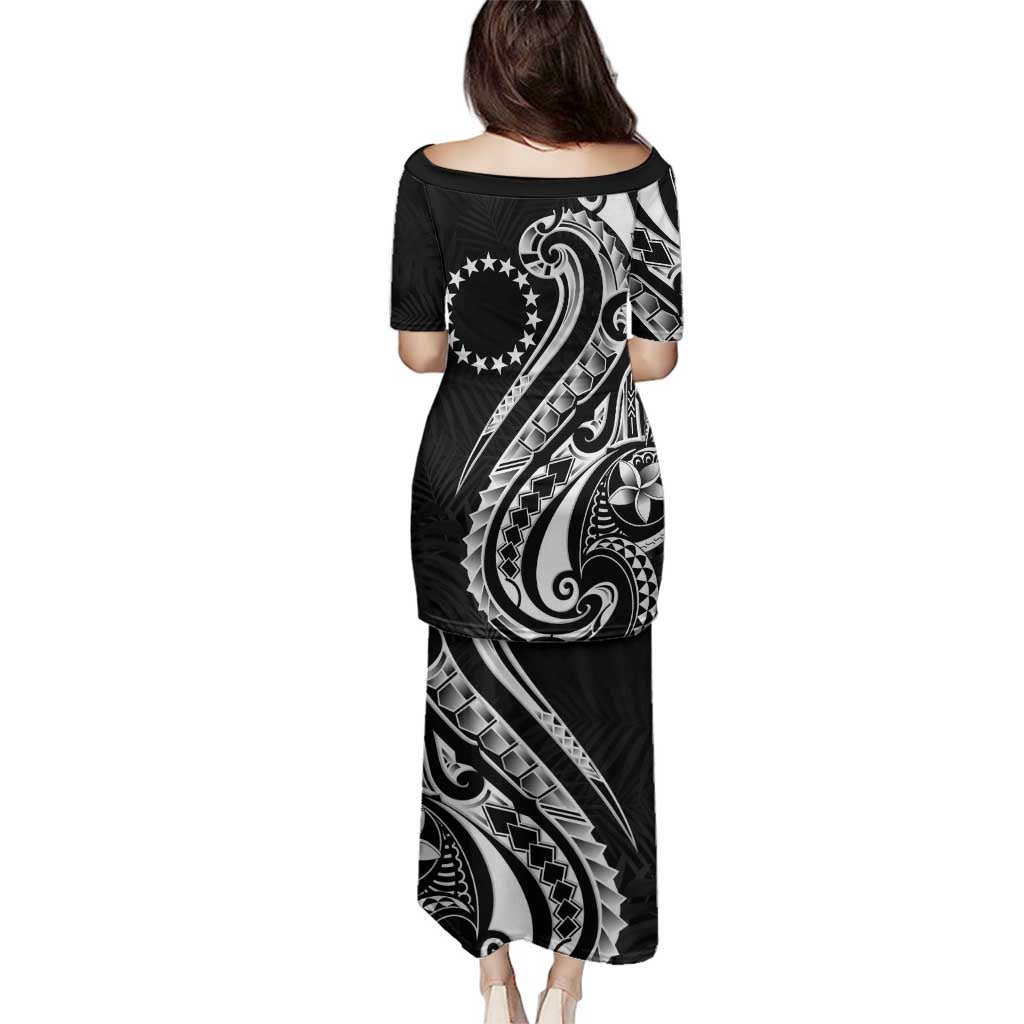 Kia Orana Cook Islands Family Matching Puletasi and Hawaiian Shirt Kerekere Plumeria Tropical Waves - Polynesian Pride