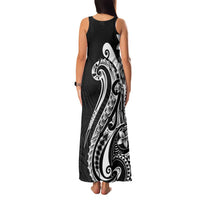 Kia Orana Cook Islands Family Matching Tank Maxi Dress and Hawaiian Shirt Kerekere Plumeria Tropical Waves - Polynesian Pride