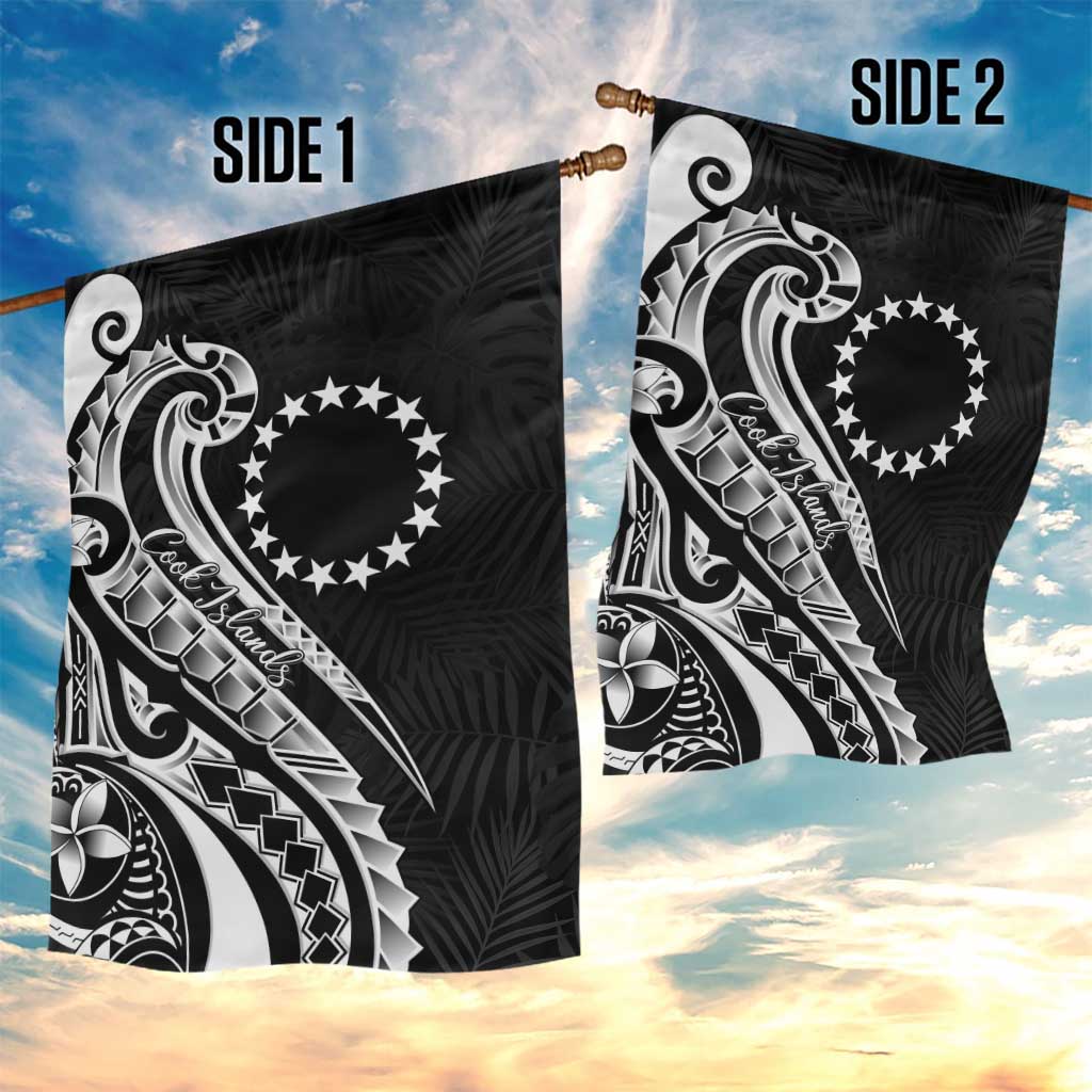 Kia Orana Cook Islands Garden Flag Kerekere Plumeria Tropical Waves - Polynesian Pride