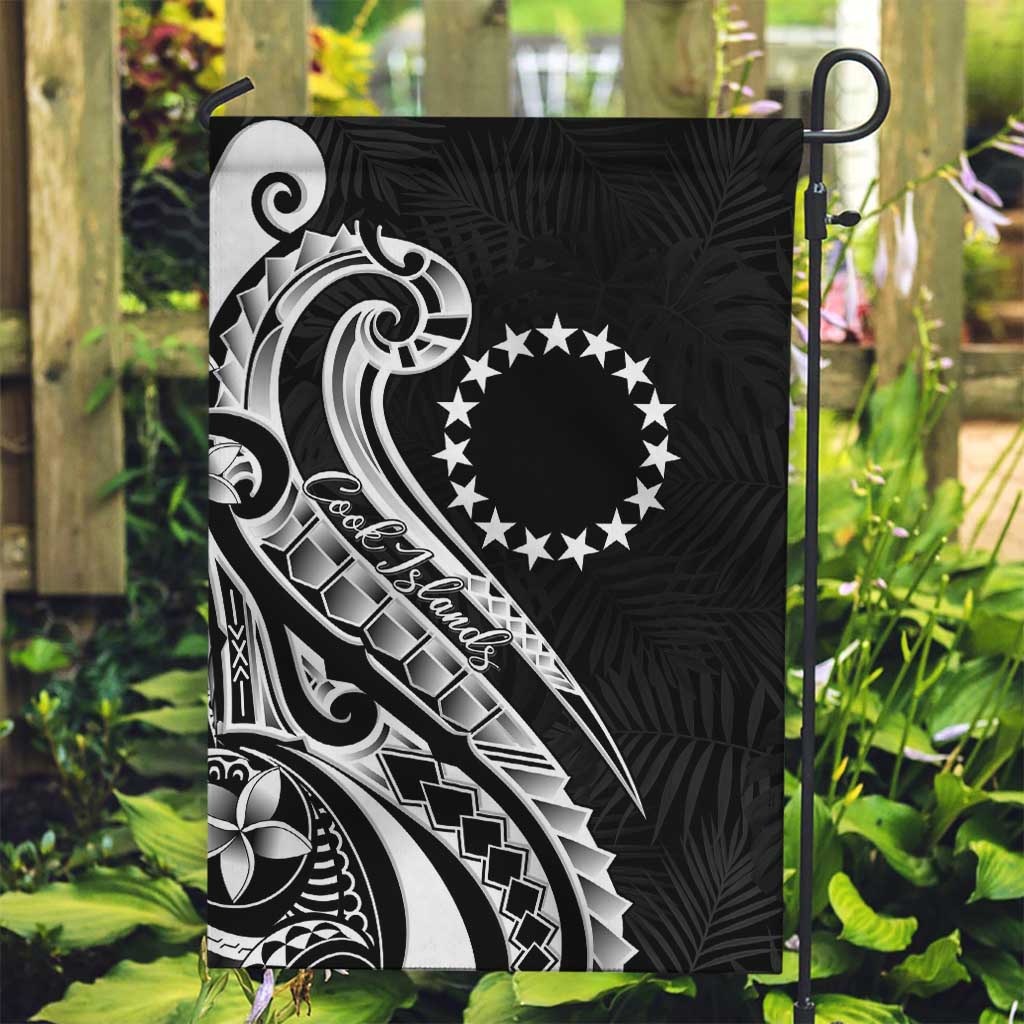 Kia Orana Cook Islands Garden Flag Kerekere Plumeria Tropical Waves - Polynesian Pride