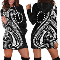 Kia Orana Cook Islands Hoodie Dress Kerekere Plumeria Tropical Waves - Polynesian Pride