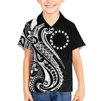 Kia Orana Cook Islands Kid Hawaiian Shirt Kerekere Plumeria Tropical Waves - Polynesian Pride
