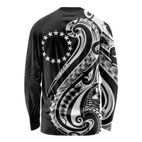 Kia Orana Cook Islands Long Sleeve Shirt Kerekere Plumeria Tropical Waves - Polynesian Pride