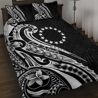 Kia Orana Cook Islands Quilt Bed Set Kerekere Plumeria Tropical Waves - Polynesian Pride