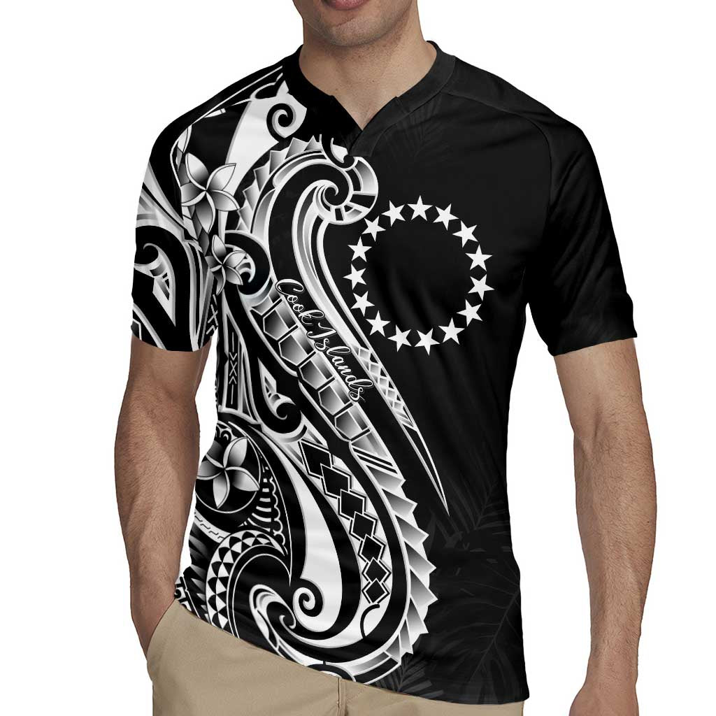 Kia Orana Cook Islands Rugby Jersey Kerekere Plumeria Tropical Waves - Polynesian Pride