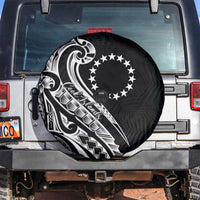 Kia Orana Cook Islands Spare Tire Cover Kerekere Plumeria Tropical Waves - Polynesian Pride