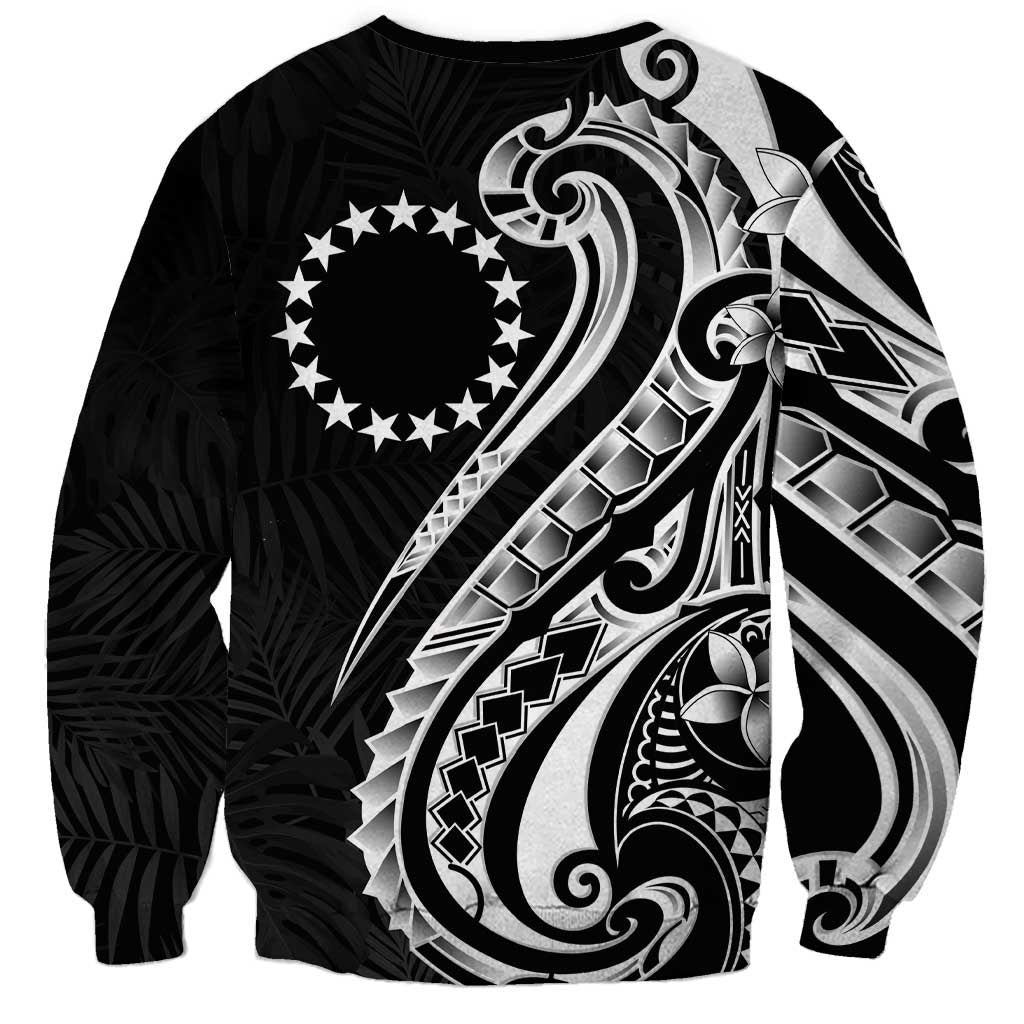 Kia Orana Cook Islands Sweatshirt Kerekere Plumeria Tropical Waves - Polynesian Pride