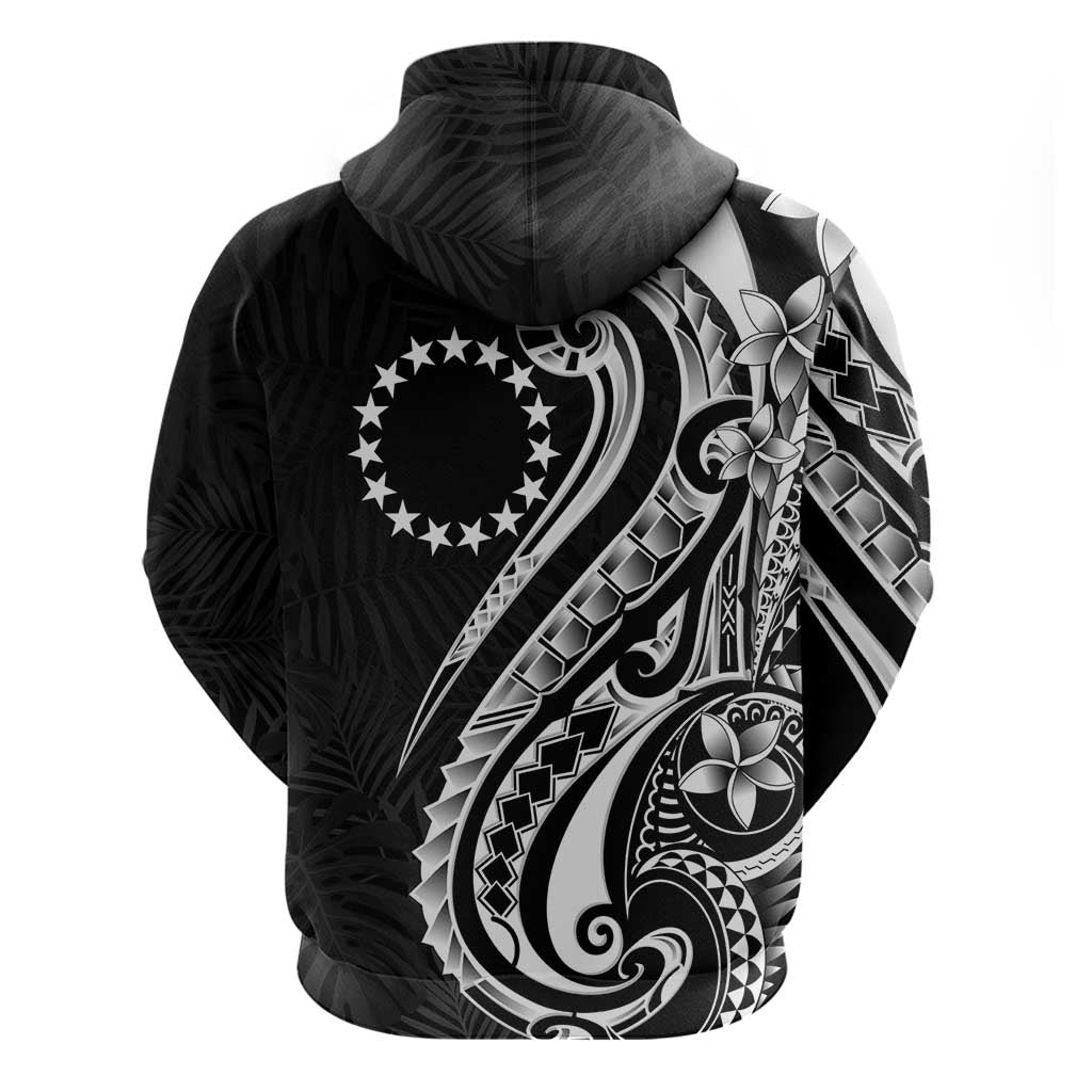 Kia Orana Cook Islands Zip Hoodie Kerekere Plumeria Tropical Waves - Polynesian Pride