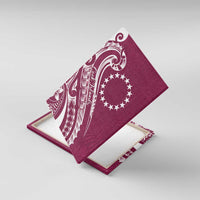 Kia Orana Cook Islands Canvas Wall Art Maroon Plumeria Tropical Waves - Polynesian Pride