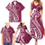 Kia Orana Cook Islands Family Matching Summer Maxi Dress and Hawaiian Shirt Maroon Plumeria Tropical Waves - Polynesian Pride